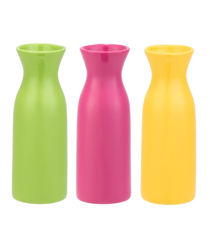 9.25" FLOWER VASE NEON-0