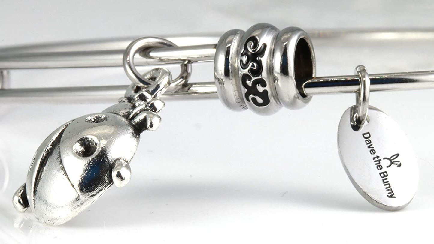 Lady Bug Bracelet for Women | Ladybugs Jewelry Hypoallergenic Stainless Steel Bangle for Sensitive Skin Great Lady Bug Bracelets and Ladybug Things for Women and Ladybug Charm Bracelet for Women-4