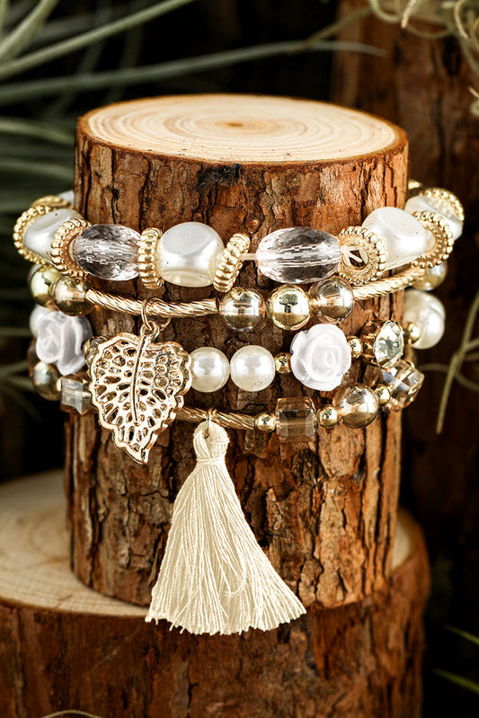 Mariana Beaded Fringed Layered Bracelet-1