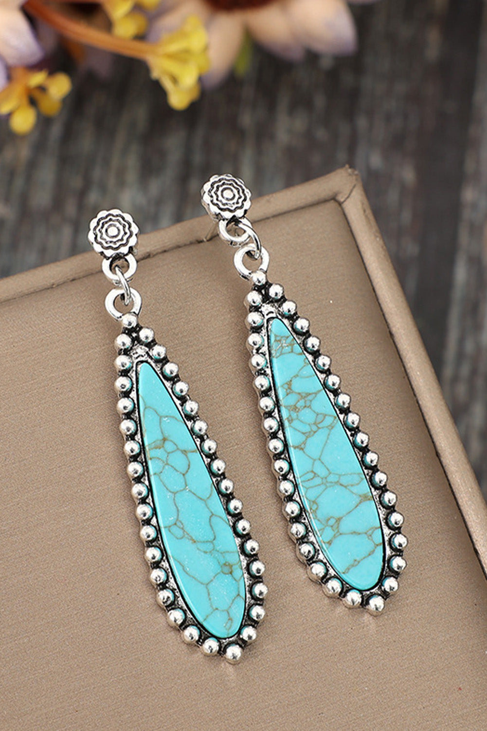 Vintage Bohemian Turquoise Earrings-2