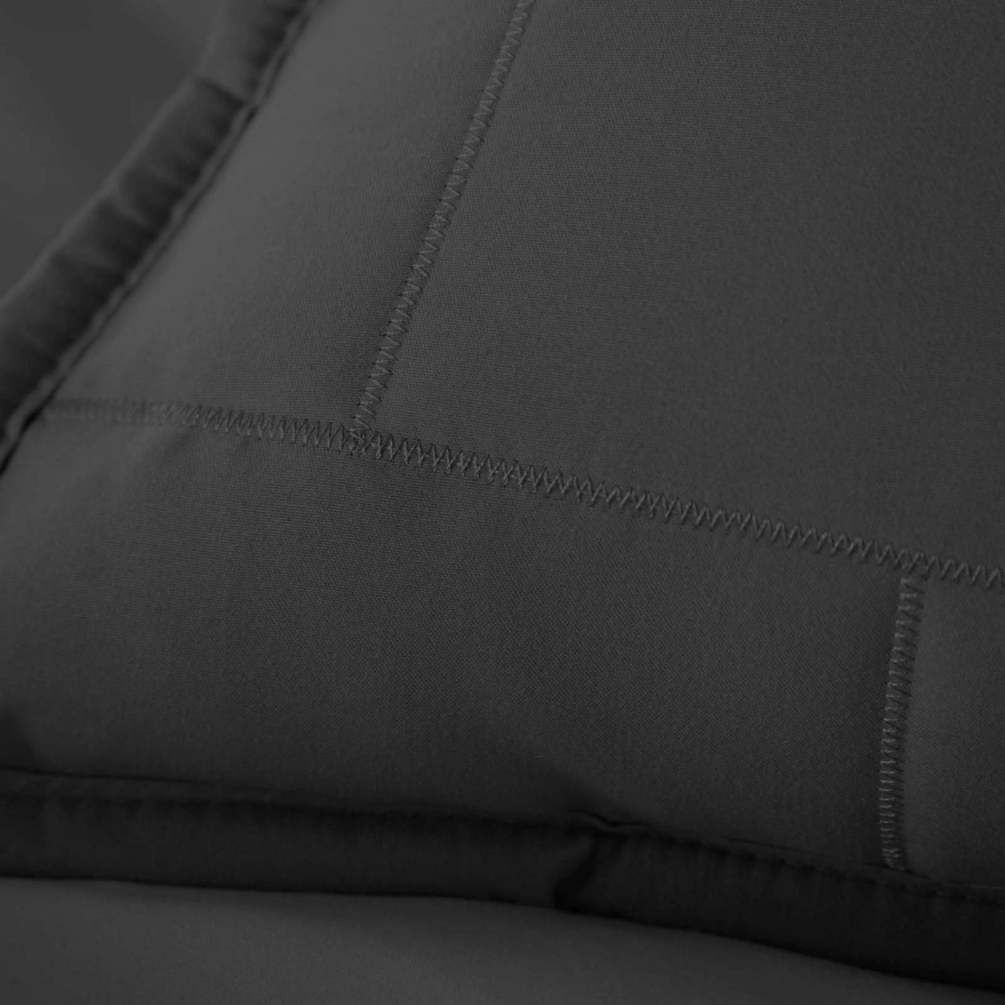 Twin/Twin XL Black Modern Brick Stitch Microfiber Reversible 2 Piece Quilt Set-2
