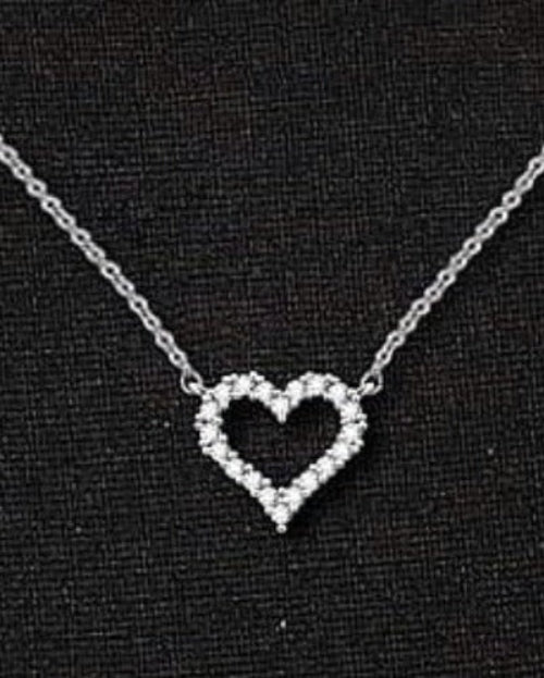 CZ Heart Necklace-0