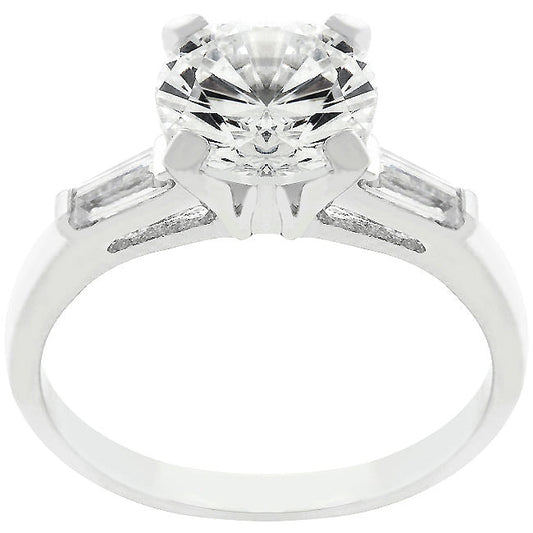 Classic Triple White Engagement Ring-1