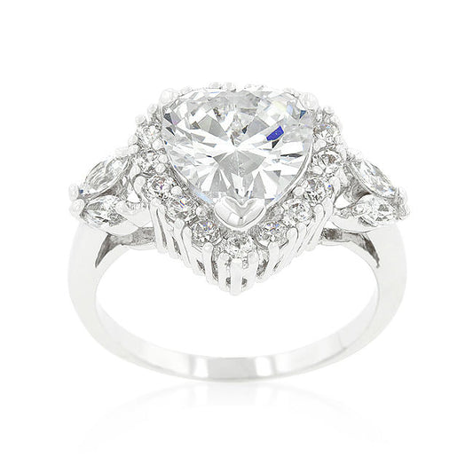 Heart Halo Engagement Ring-1