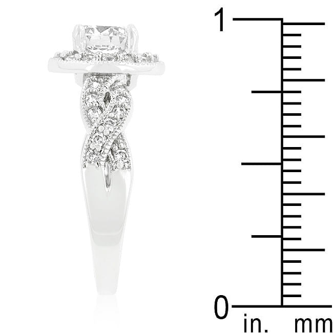 Round Cut Halo Engagement Ring-3