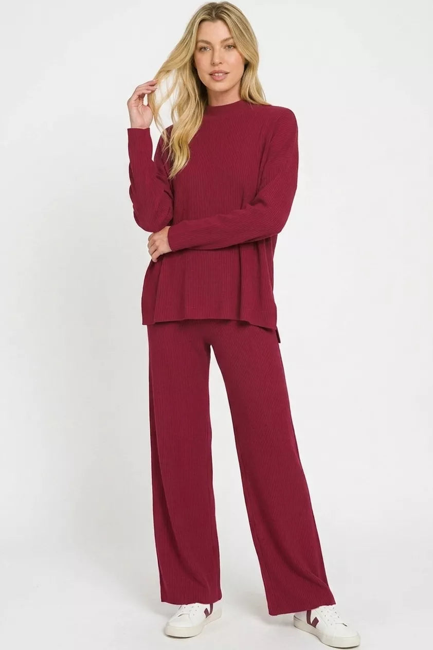 Viscose Sweater Top & Pants Set