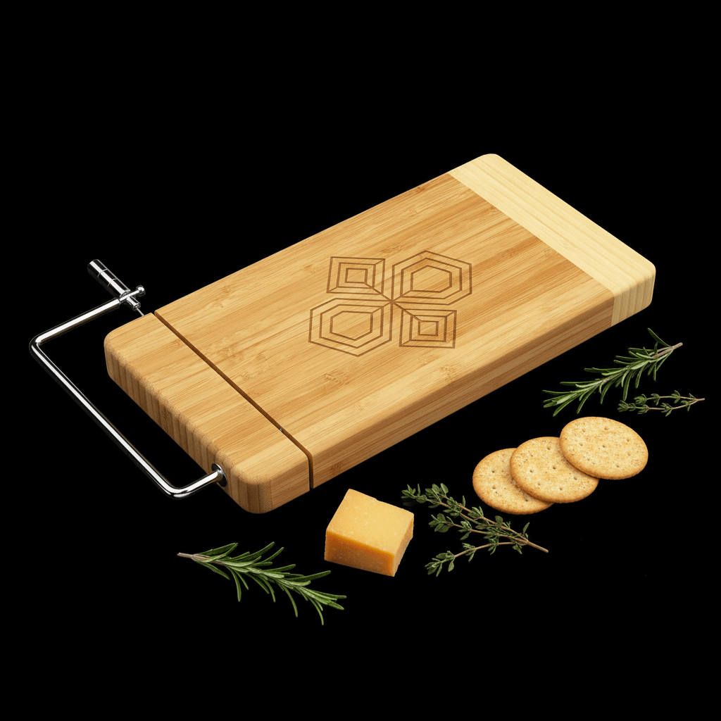 Personalized bamboo cheese cutting board rectangle-4