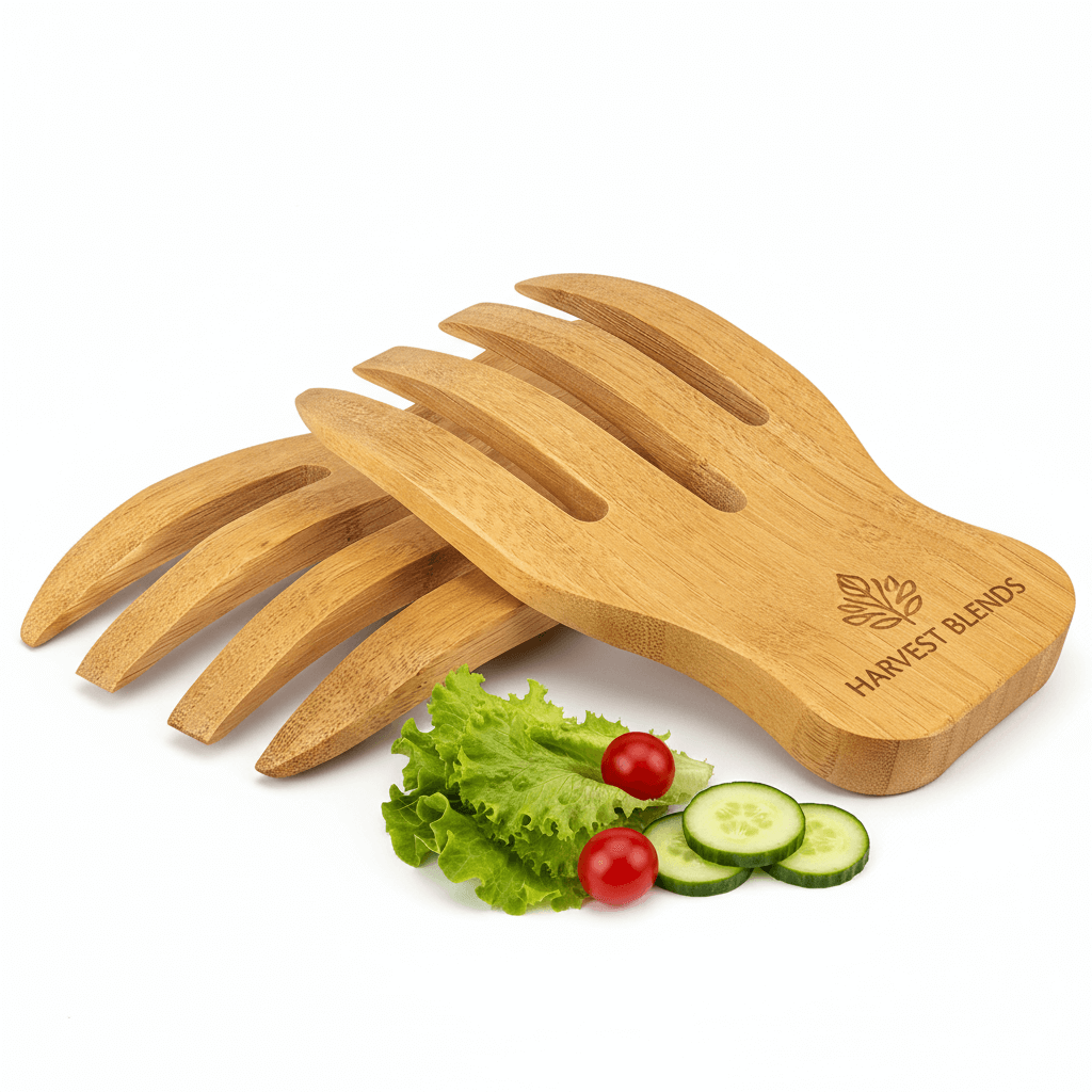 personalized bamboo salad hands Set with Custom Personalized Engraving-3