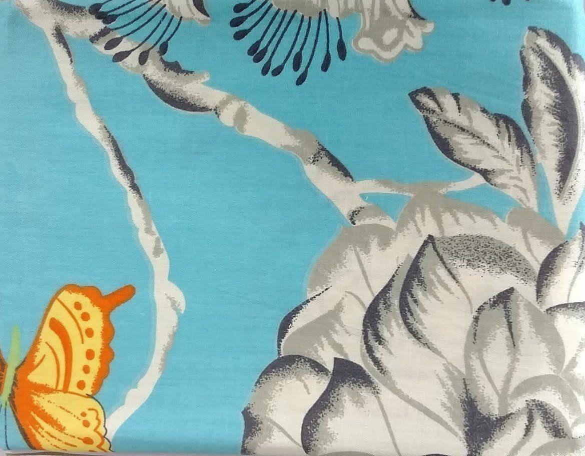 Tache 2-3 PC Cotton Butterfly Wonderland Blue Floral Colorful Girly Flat Sheet Set