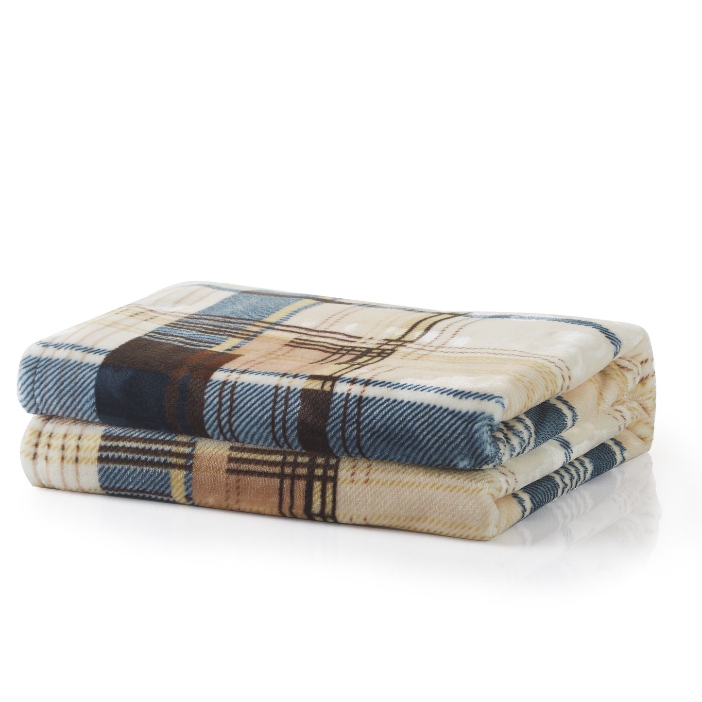 Elacy Winter Cabin Flannel Throw Blanket