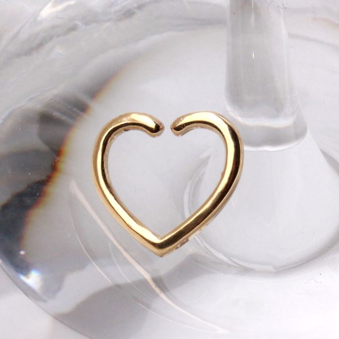 14Kt Yellow Gold Heart Shaped Cartilage Earring-0