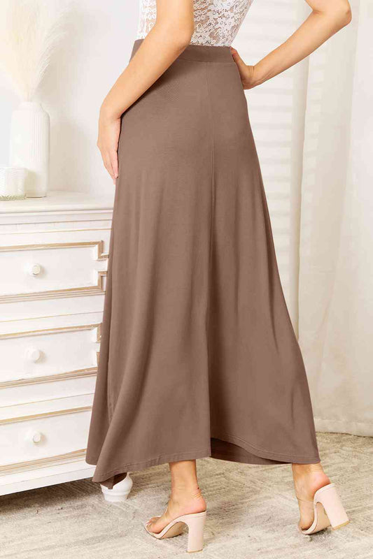 Soft Rayon Drawstring Maxi Skirt | Extended Sizes