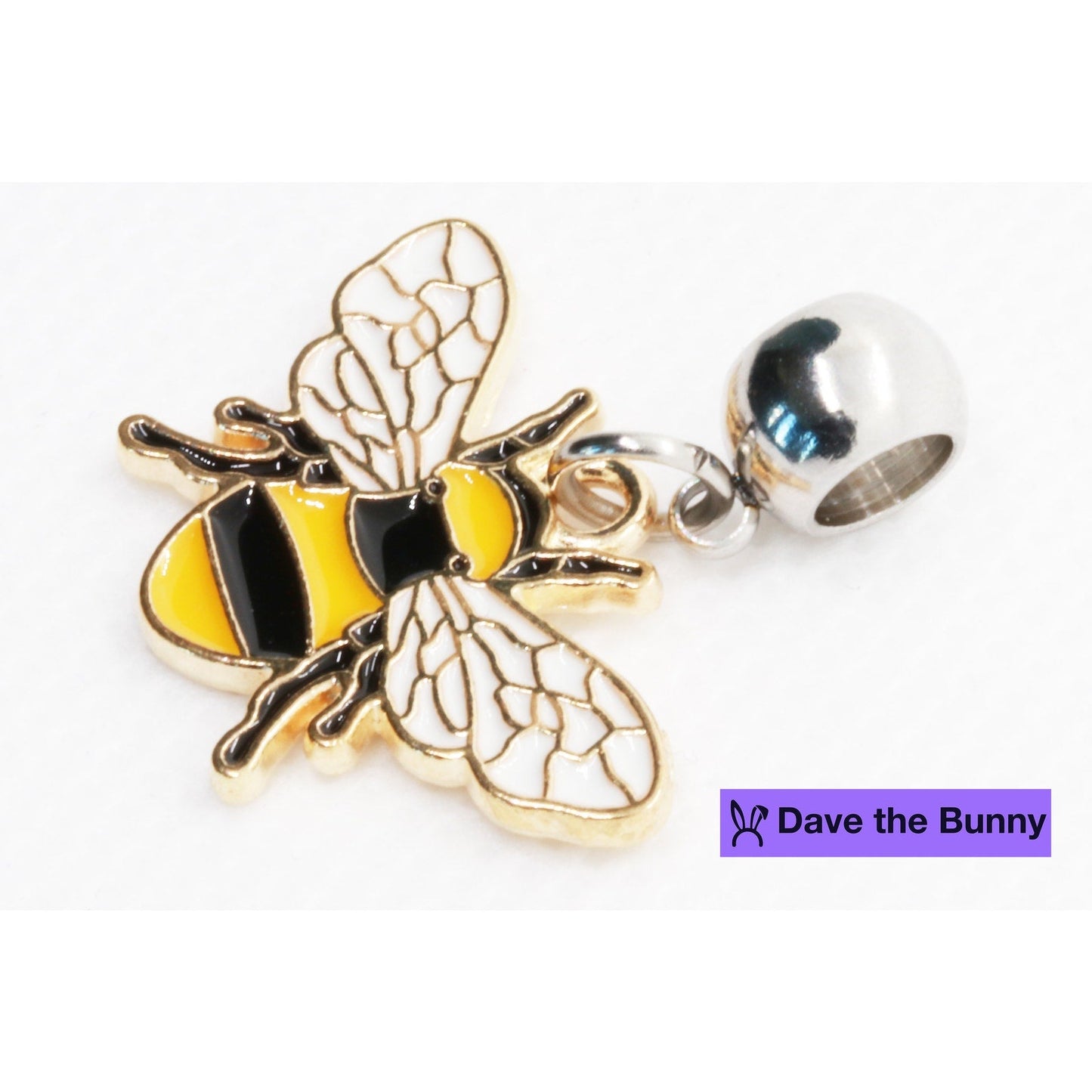 Bee Charms - Bee Decor Stainless Steel Connector with Metal Alloy Charm for Elegant Bumblebee Decorations and Bumblebee Decor-4