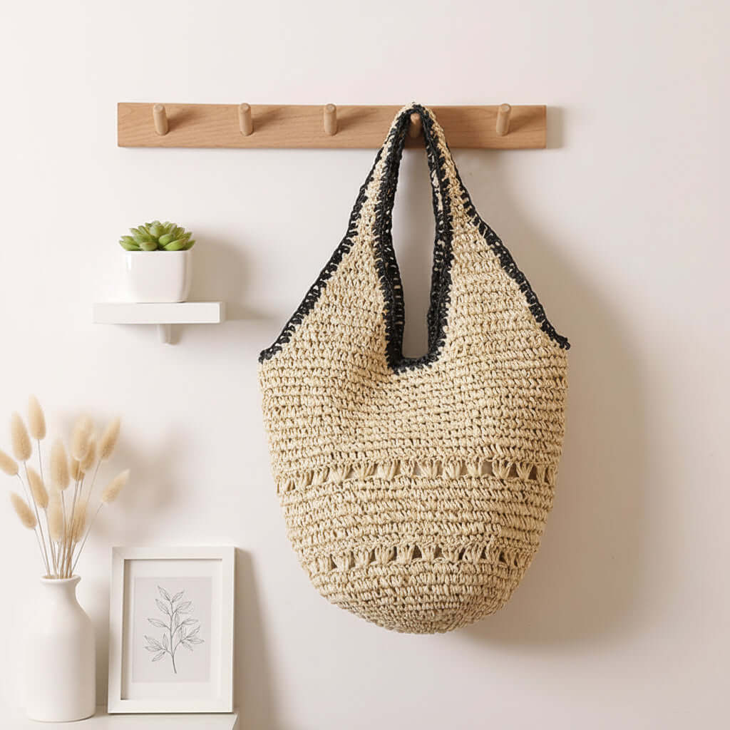 Large Straw Beach Bag For Women Woven Bag-6