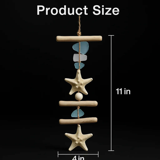 Seashells, Starfish Driftwood Beach Room Decoration Wall Hanging-1