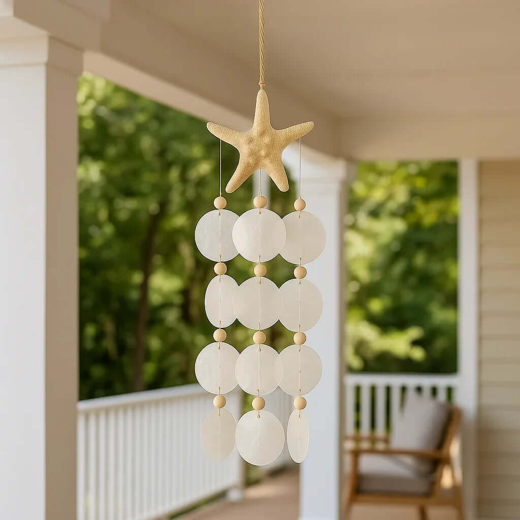 Bohemian Home decor wind chime Seashell Wind Chimes for Outside-2