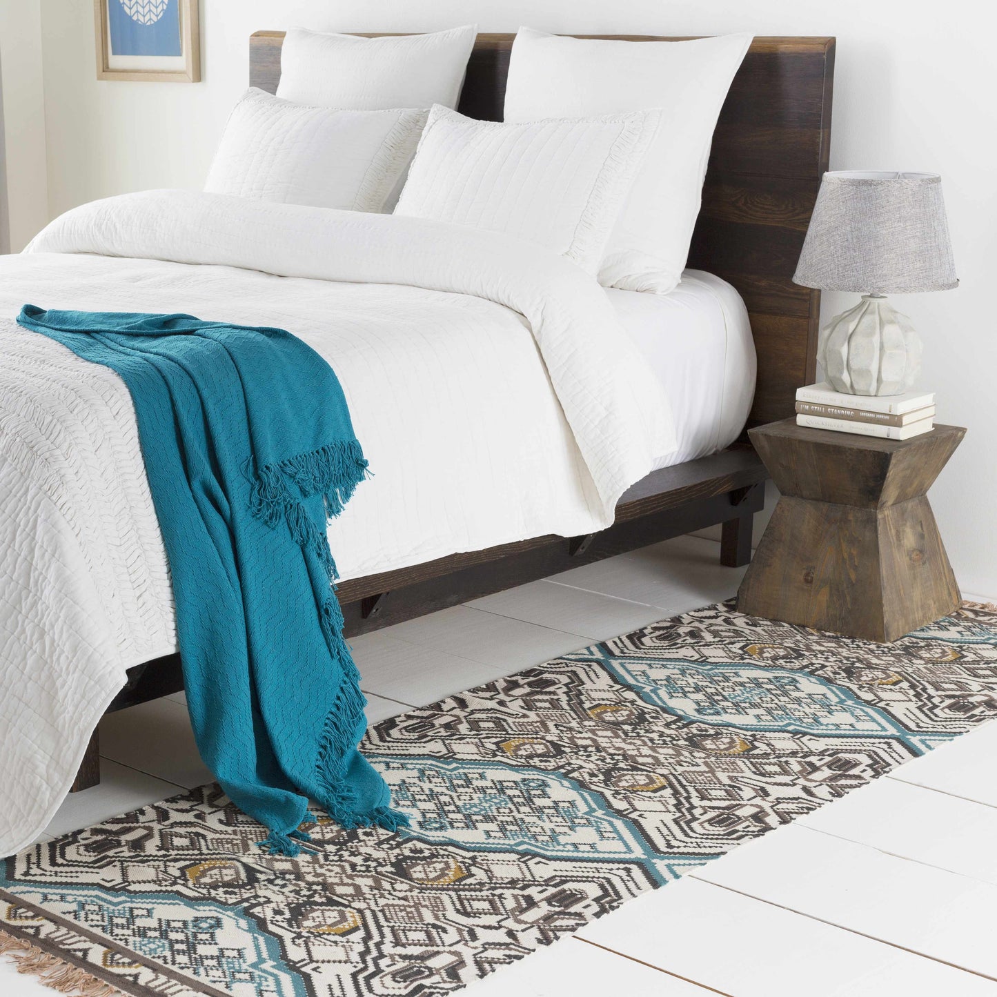 Chiconcuac Aqua Throw Blanket-4