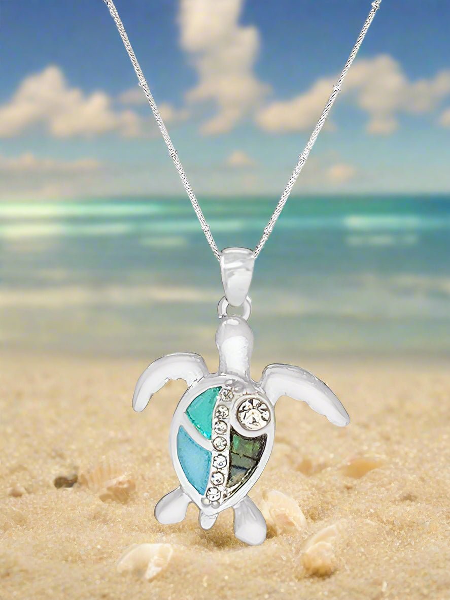 Abalone Turtle Necklace-0