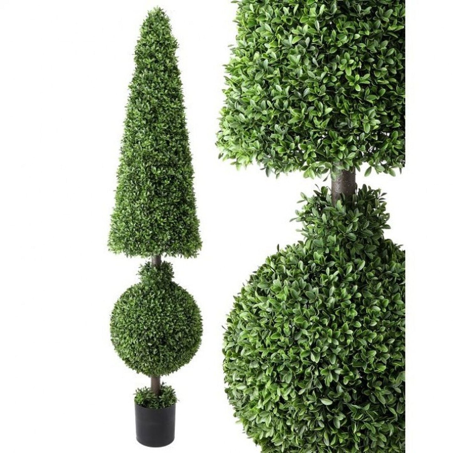 UV Proof American Boxwood Ball & Cone Topiary 72" RSB-0