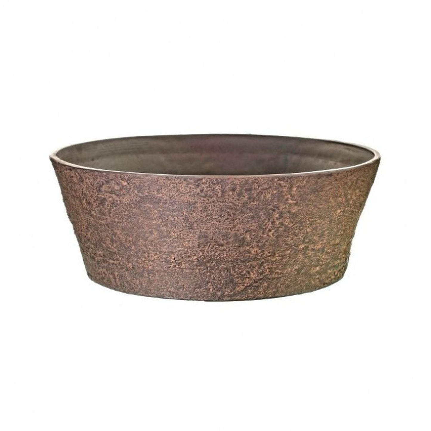 Regency International Fiber Resin Aged Round Low Planter 20"Dx7"H-2