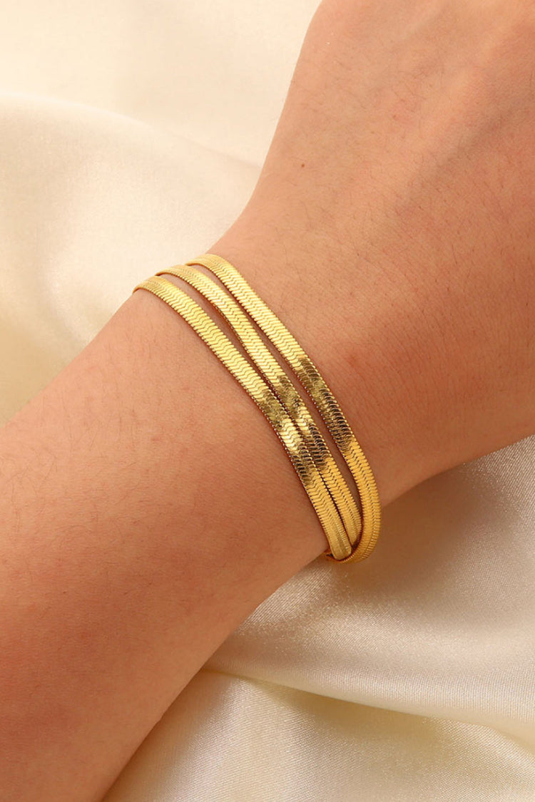 Triple-Layered Snake Chain Bracelet-4