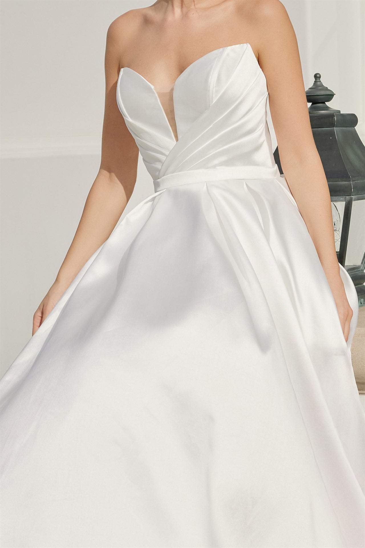 Regal Opulent Sweetheart A-Line Breathtaking Wedding Gown for Bridal Reception NXJE1075-3