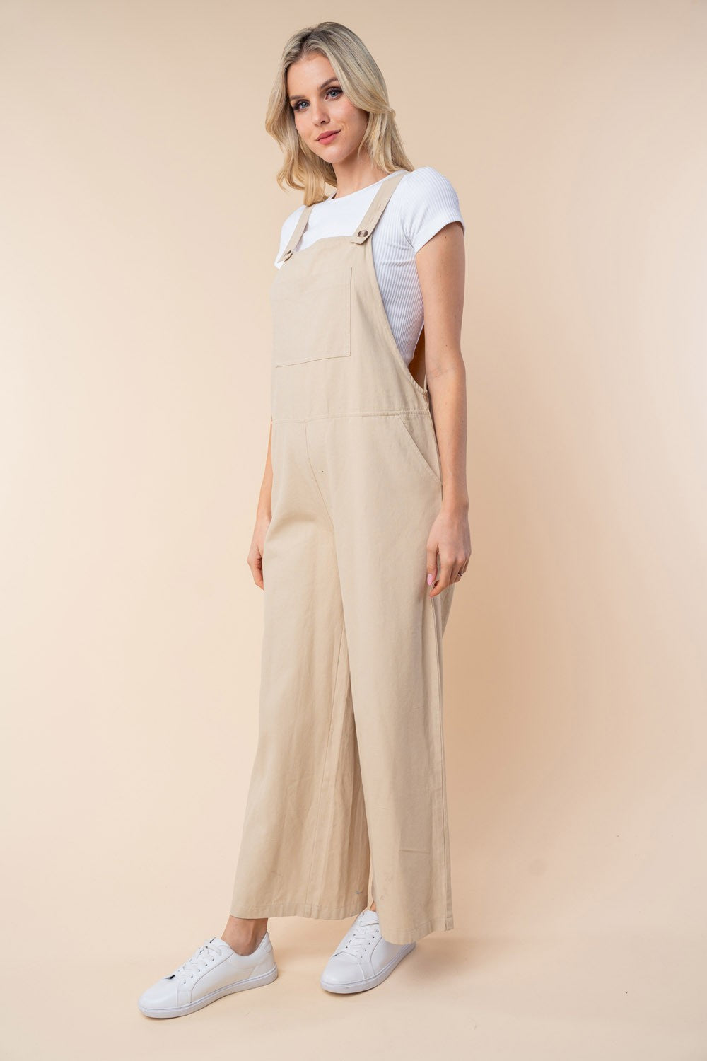 White Birch Sleeveless Wide Leg Jumpsuit-2