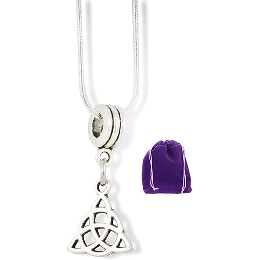 Triquetra Celtic Knot Irish Charm Necklace-0