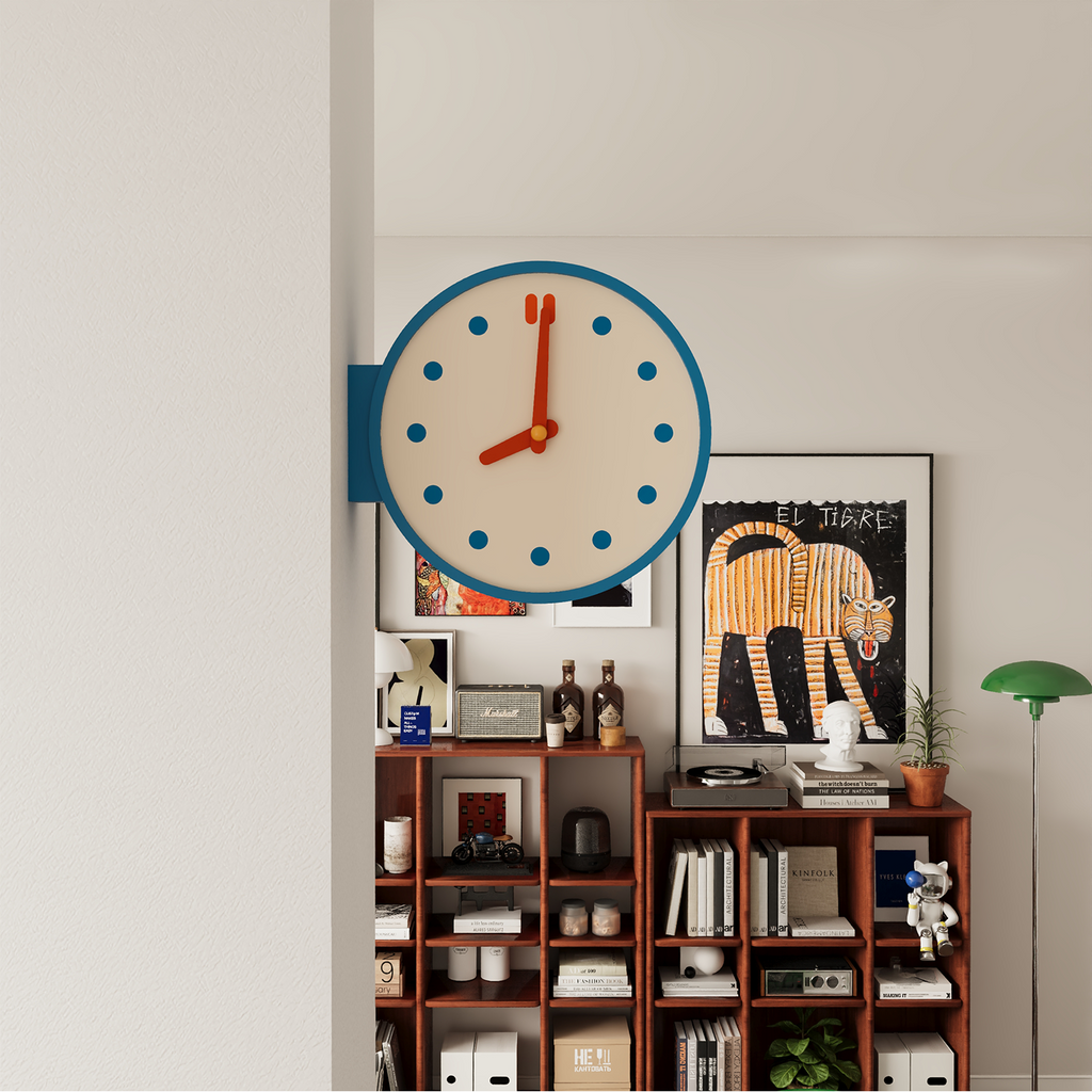 Blue Corner View Clock-2