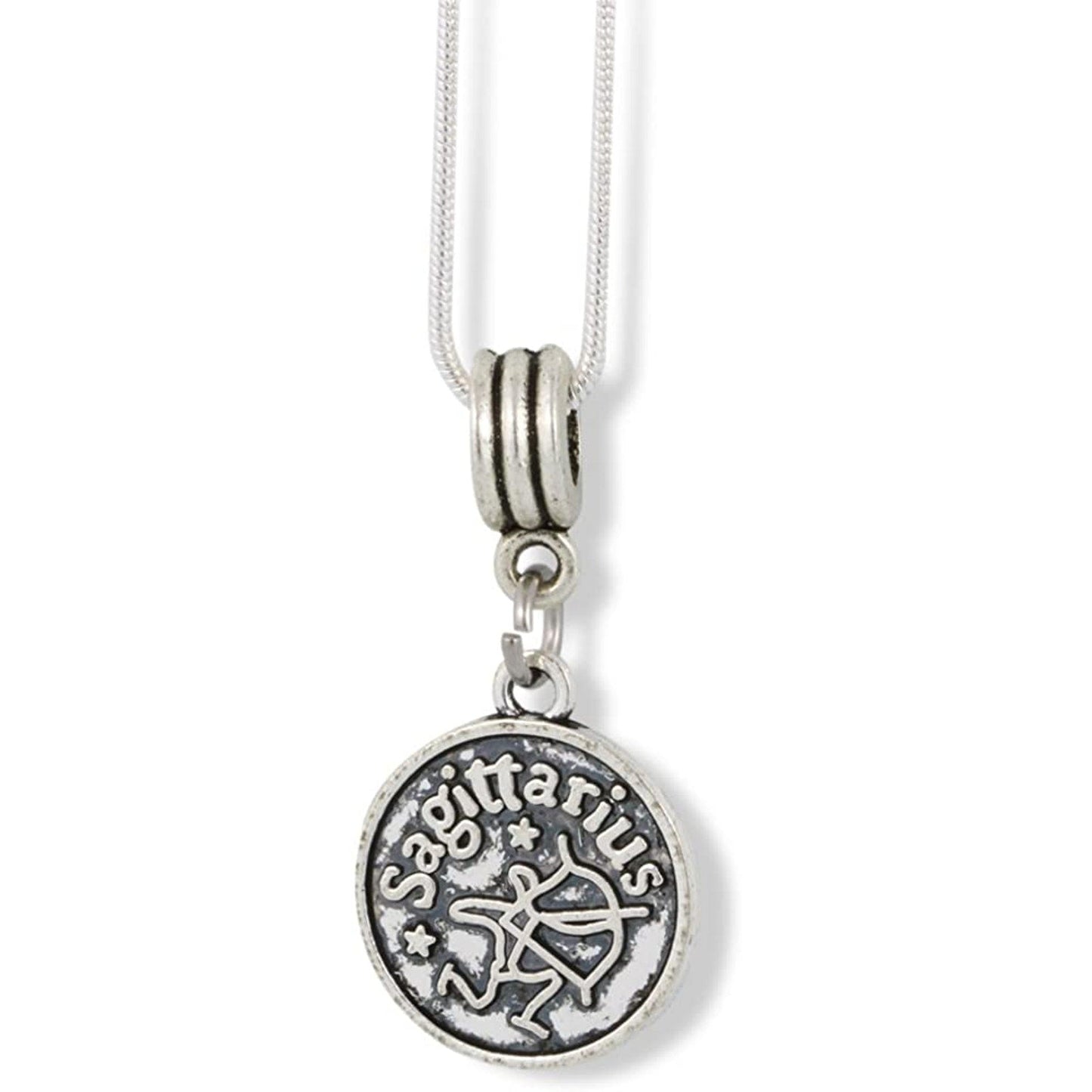 Sagittarius Astrology Horoscope Charm Snake Chain Necklace-0