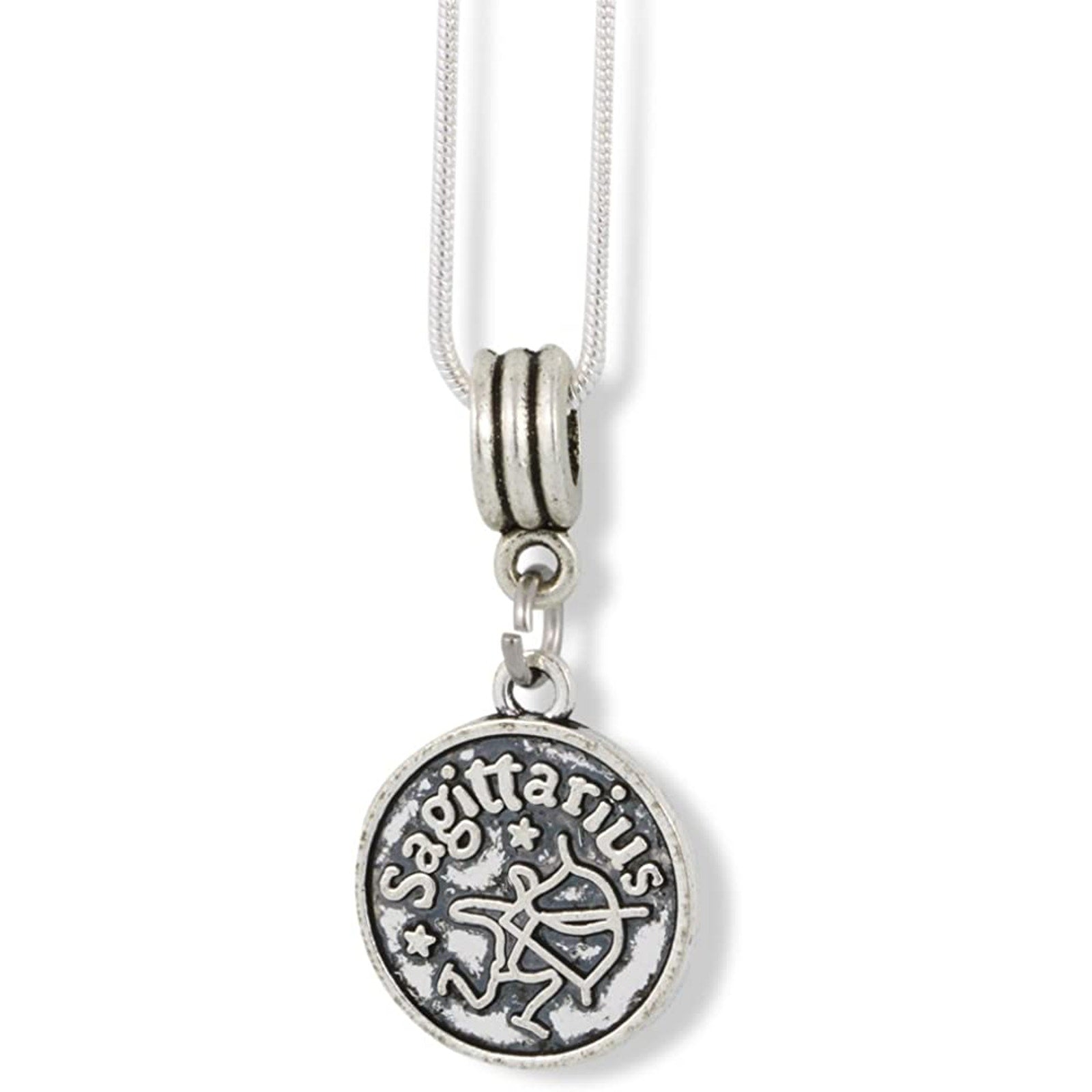 Sagittarius Astrology Horoscope Charm Snake Chain Necklace-0