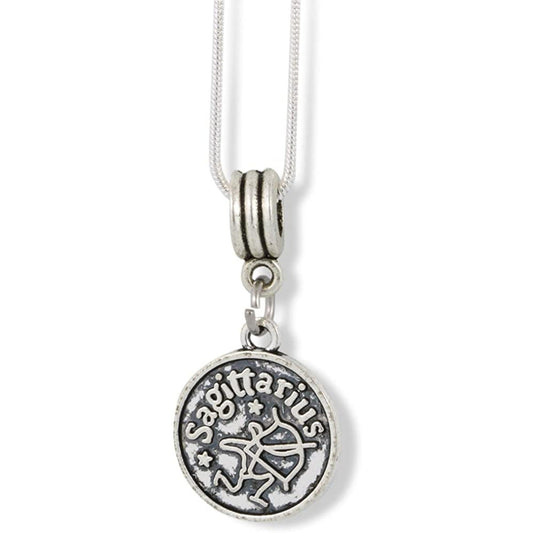 Sagittarius Astrology Horoscope Charm Snake Chain Necklace-0