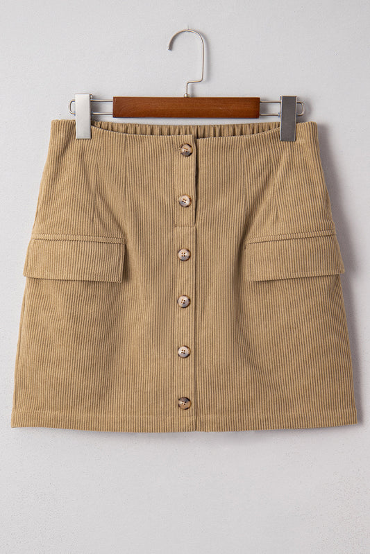 Xiomara Front Faux Mini Skirt-0