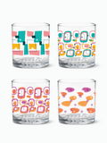 Mid-Century Retro Pattern - RESERVE 12oz Old Fashioned Tritan™ Copolyester Glass-0