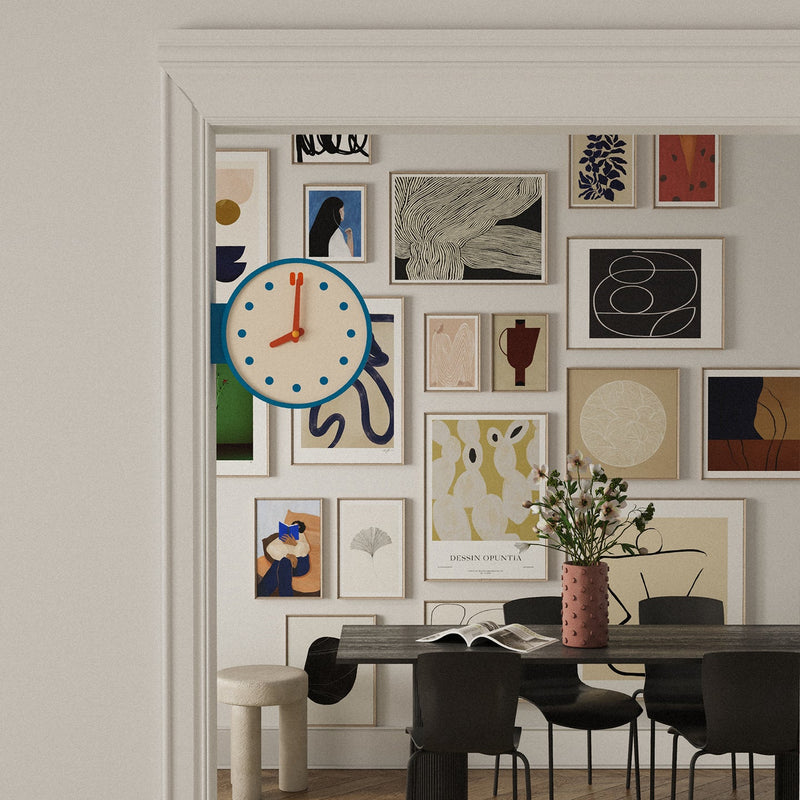Blue Corner View Clock-0