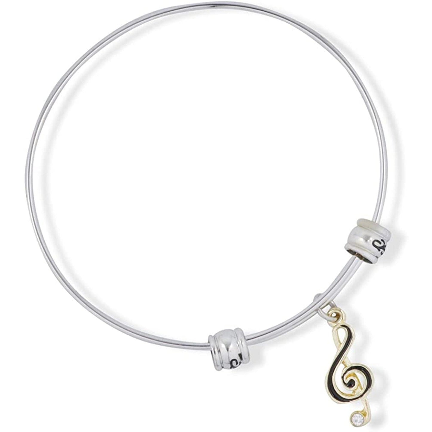 Treble Clef Music Symbol Charm Bangle Music Gift Musicians-0