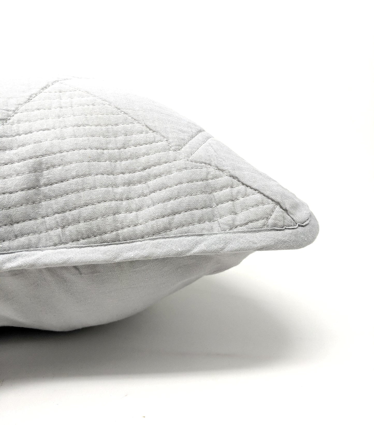 Tache Cotton Light Grey Silver Soothing Pastel Cushion Covers / Euro Sham (JHW-862)-4