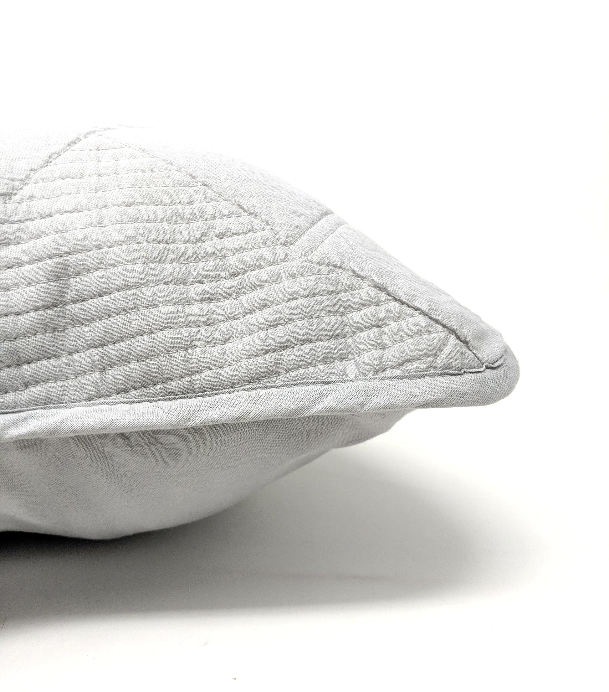 Tache Cotton Light Grey Silver Soothing Pastel Cushion Covers / Euro Sham (JHW-862)-4