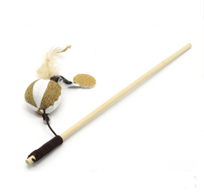 Whisker Whirligig: Handcrafted Solid Wood Cat Toy-27