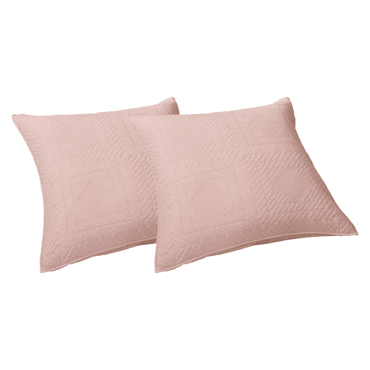 Tache Cotton Stone Washed Soothing Pastel Rustic Blush Pink Cushion Covers / Euro Sham (JHW-863)-5