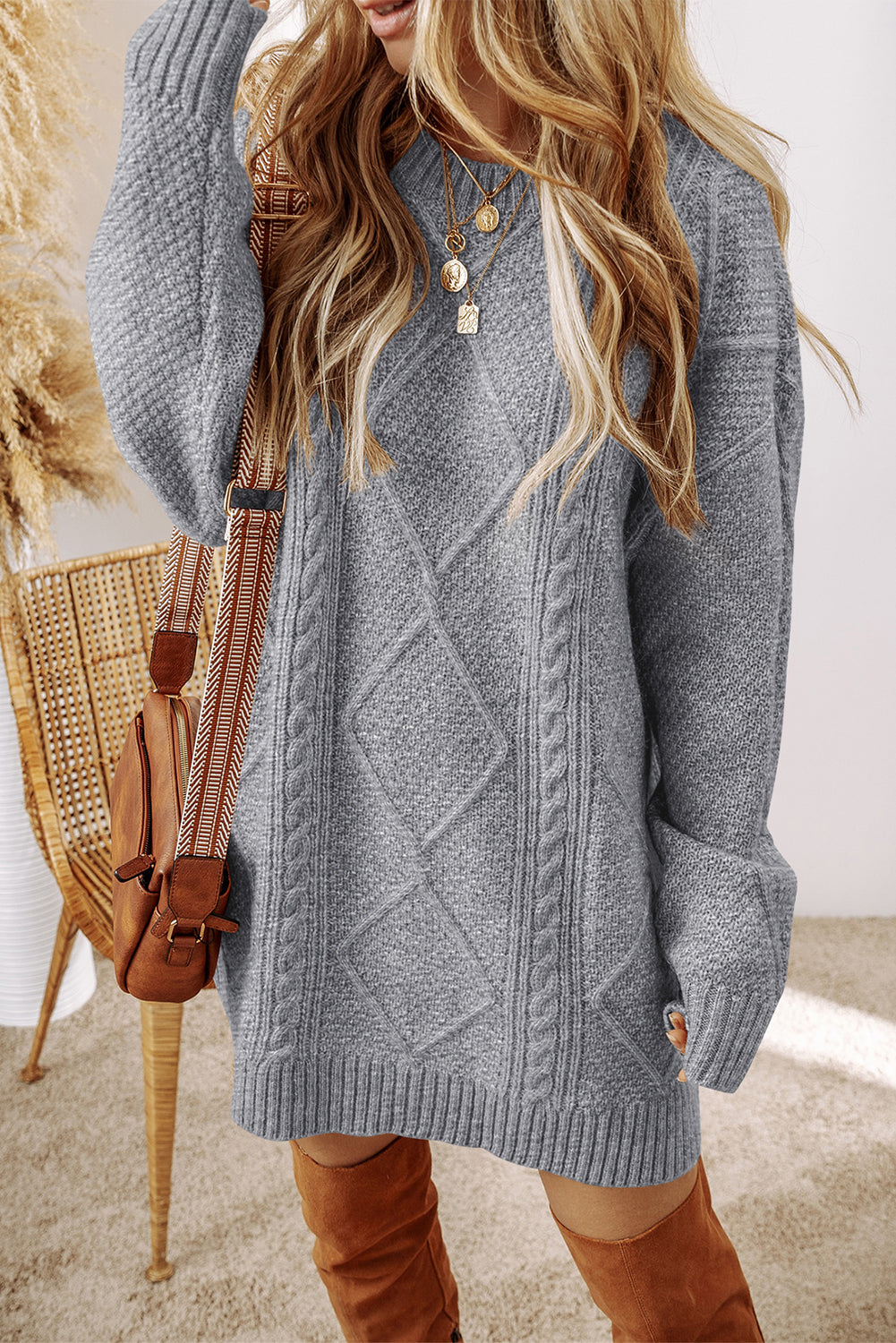Adalee Shoulder Loose Fit Sweater-0