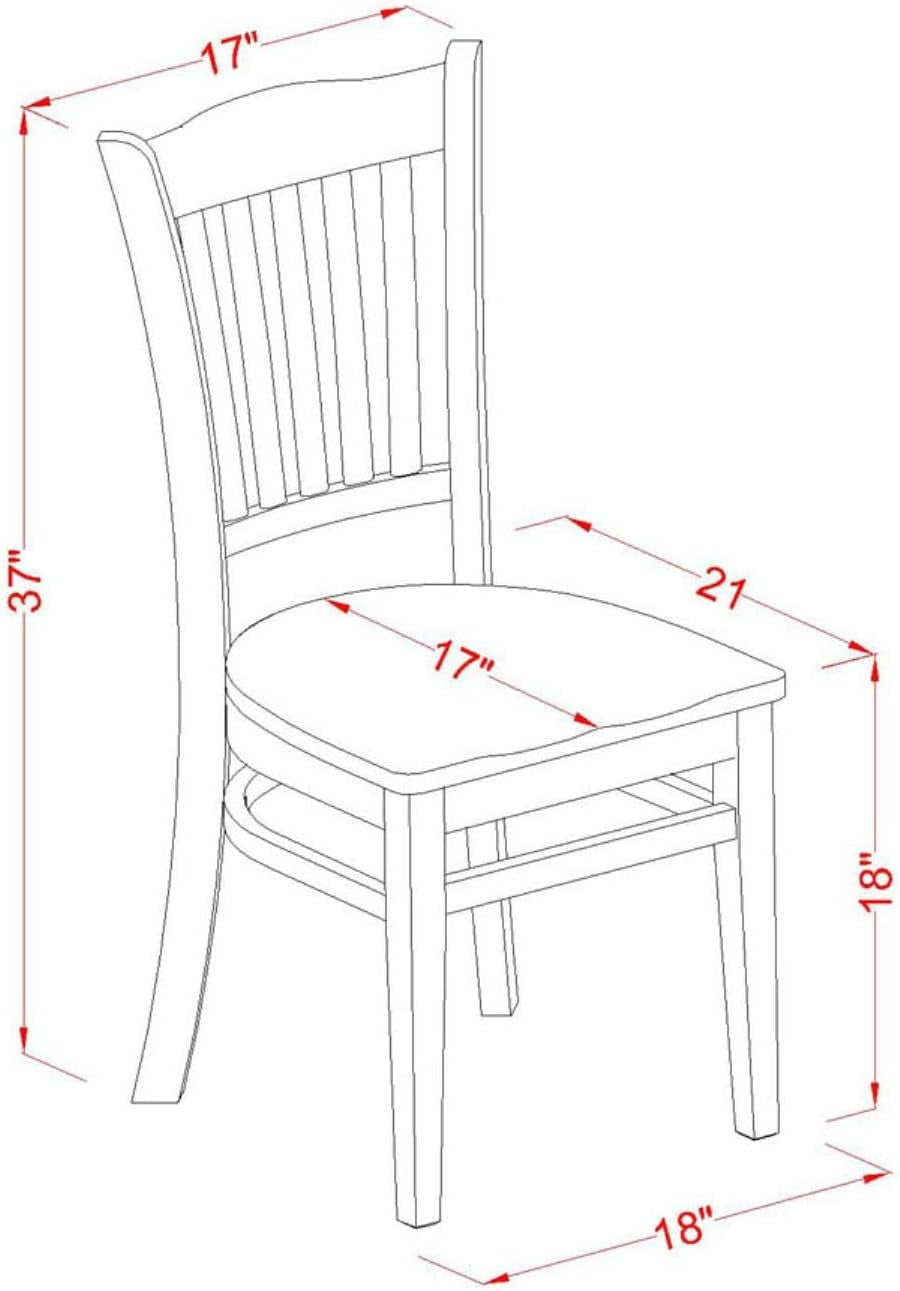 Groton Dining Room Chairs Mahogany Slat Back Set Of 2-1