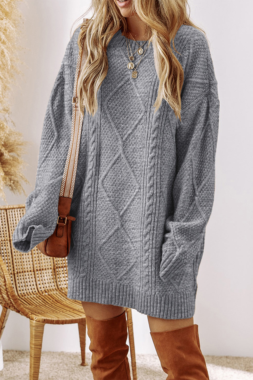Adalee Shoulder Loose Fit Sweater-2
