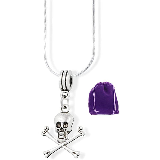 Skull and Bones Skeleton Necklace Pendant Jewelry-0