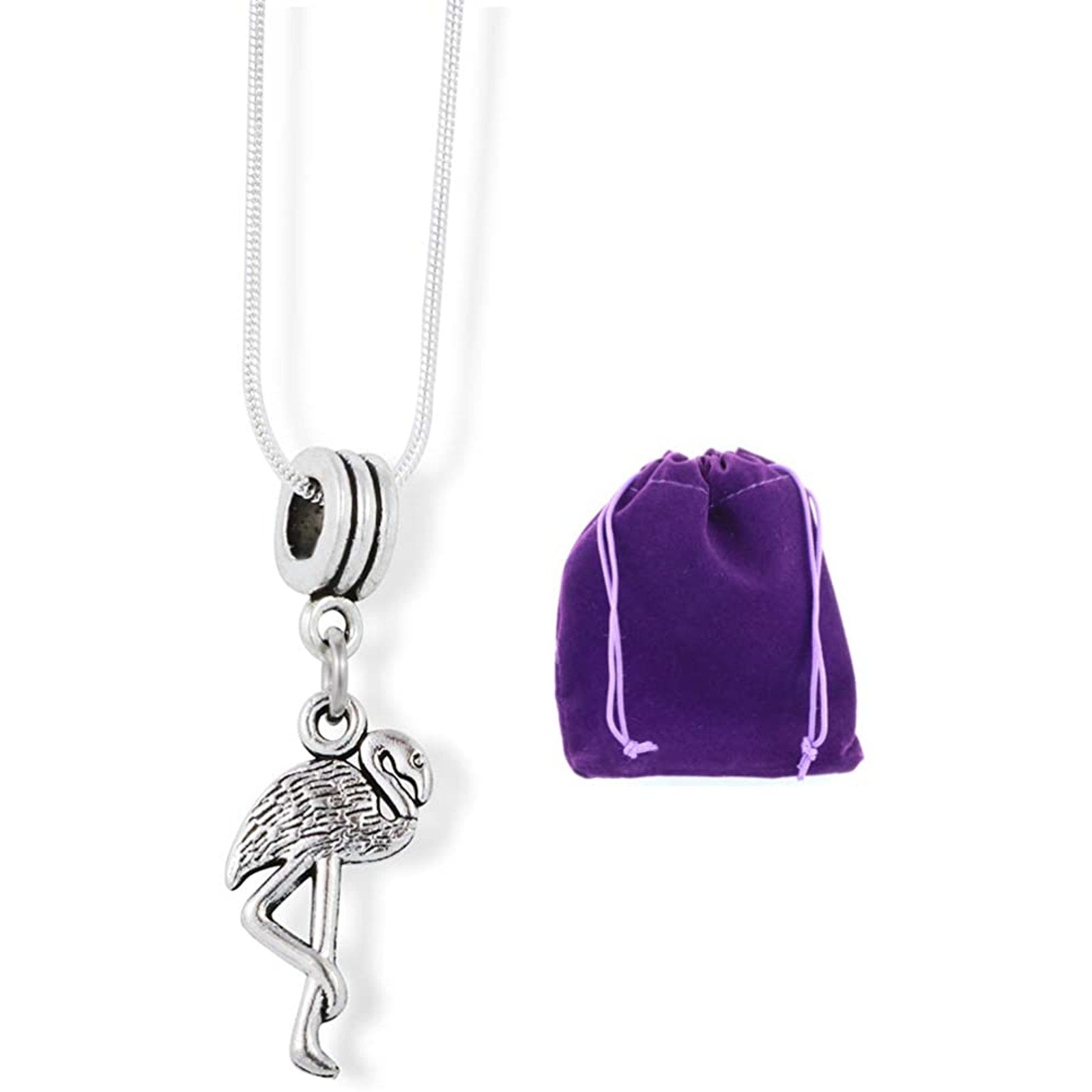 Flamingo Bird Charm Necklace Pendant Jewelry-0