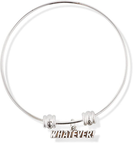 Whatever Text Fancy Charm Bangle-0