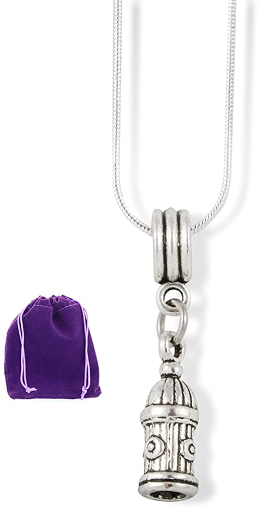 Fire Hydrant Charm Snake Chain Necklace-0
