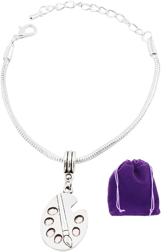 Emerald Park Jewelry Painter Palette Snake Chain Charm Bracelet-0