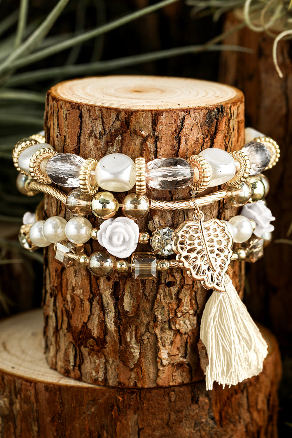 Mariana Beaded Fringed Layered Bracelet-3