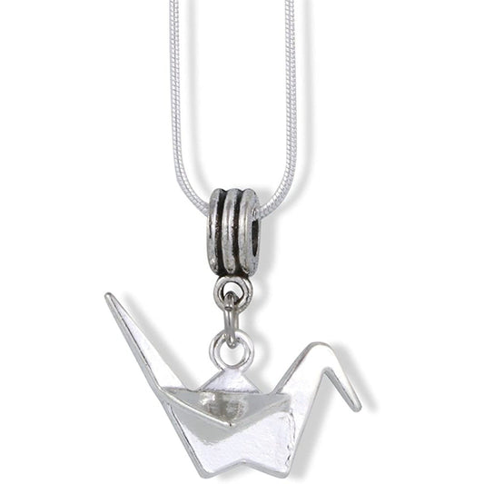 Origami Necklace - Bird Charm Snake Chain Necklace-0